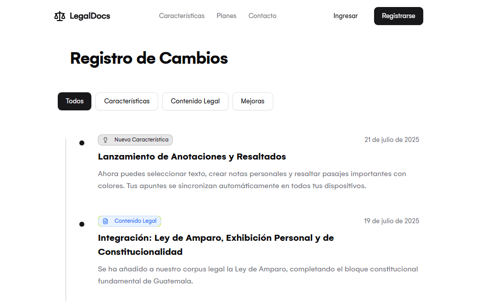 Demostración de la feature: Siempre Actualizado
