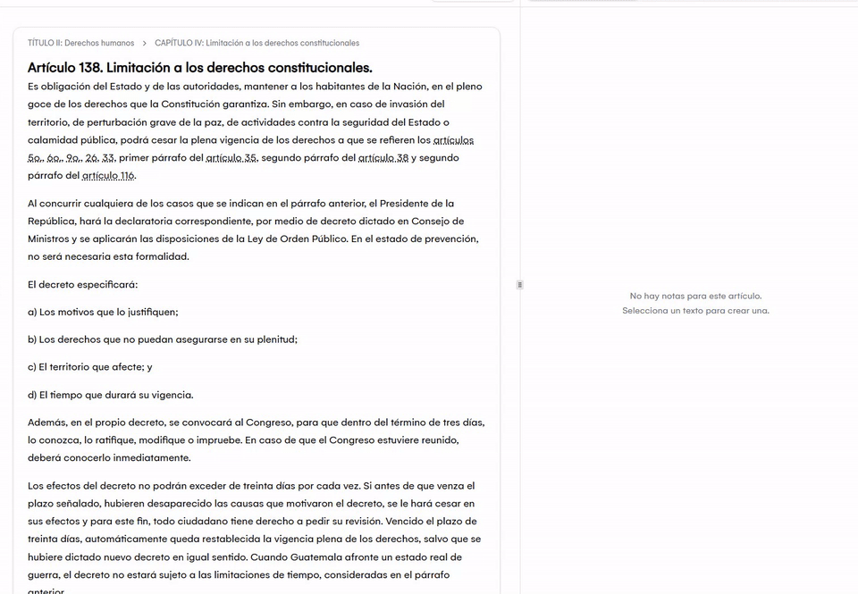 Demostración de la feature: Notas y Resaltados